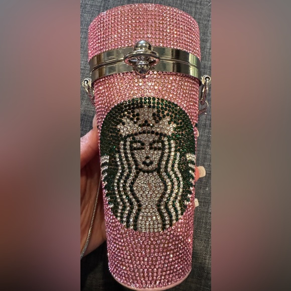 NEW IN BOX Starbucks themed Crystal embellished crossbody bag. - Picture 3 of 7
